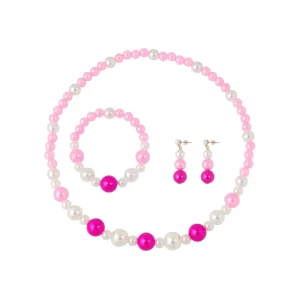 ea Party Favors for Girls Pearls Beaded Necklace and Bracelet Princess Pretend Jewelry Costume Set Birthday Cosplay accessory