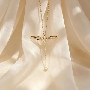 necklace stainless steel fashion jewelry for accessories decoration women with rhinestone