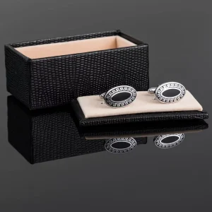 the Latest French Price Cufflinks Fashion square Shaped Black Enamel Cufflinks for Men Shirt